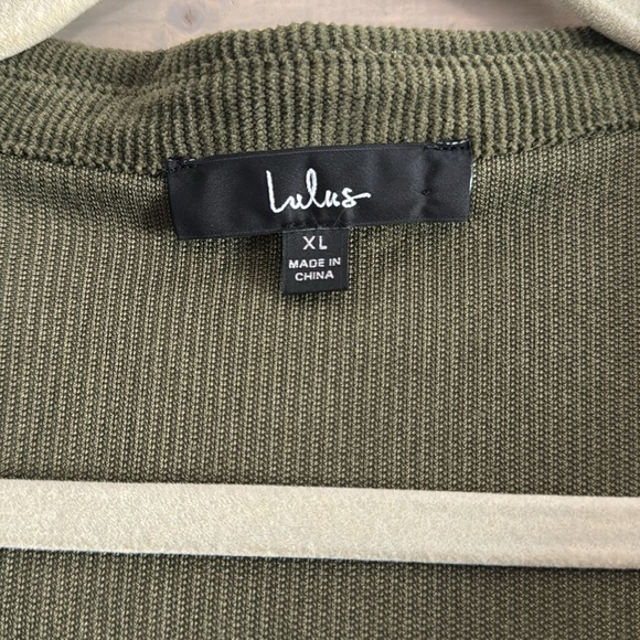 Lulus Casual Affection Olive Green Corduroy Midi Dress With Pockets - Size XL - Picture 4 of 8